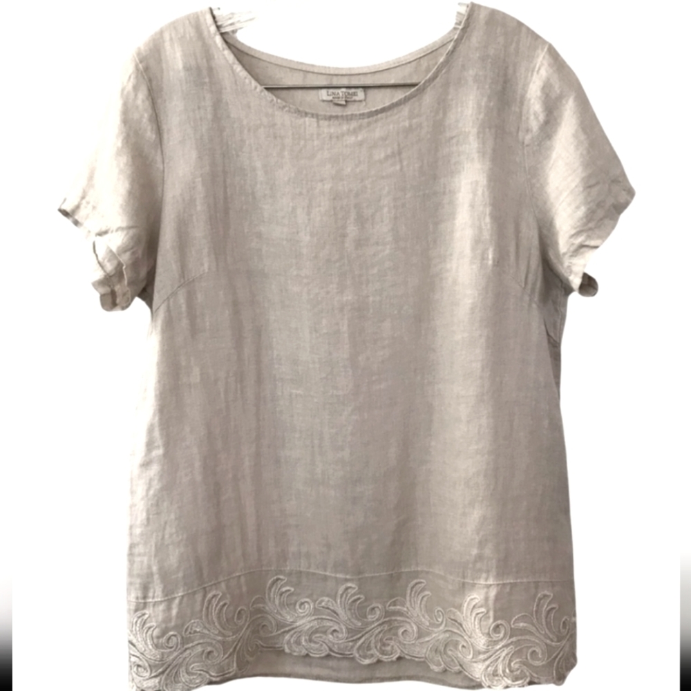 Lina Tomei linen blouse size M